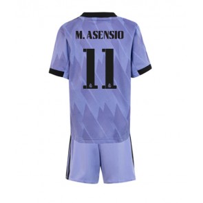 Real Madrid Marco Asensio #11 kläder Barn 2022-23 Bortatröja Kortärmad (+ korta byxor)